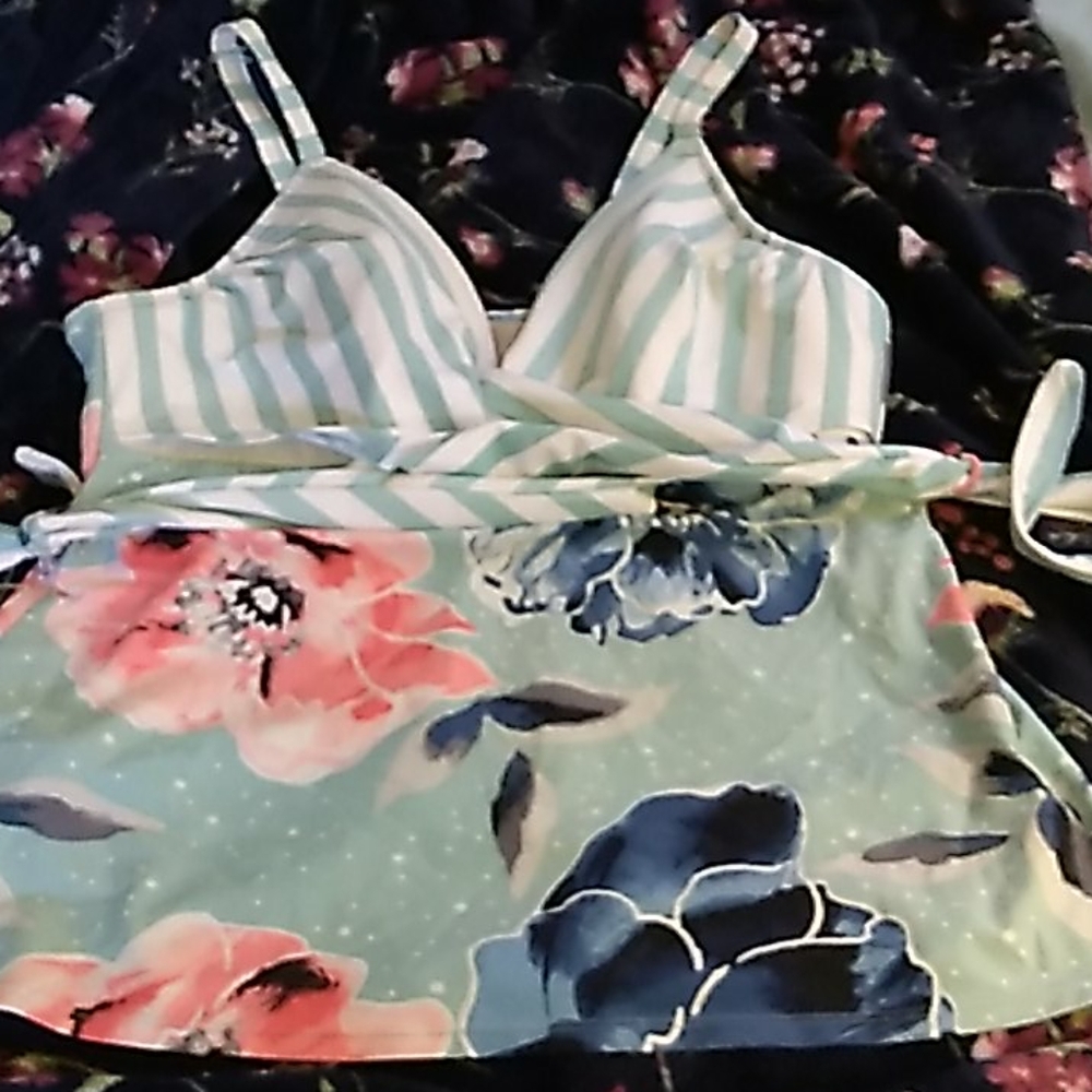 Lane Bryant Cacique Swim tankini top